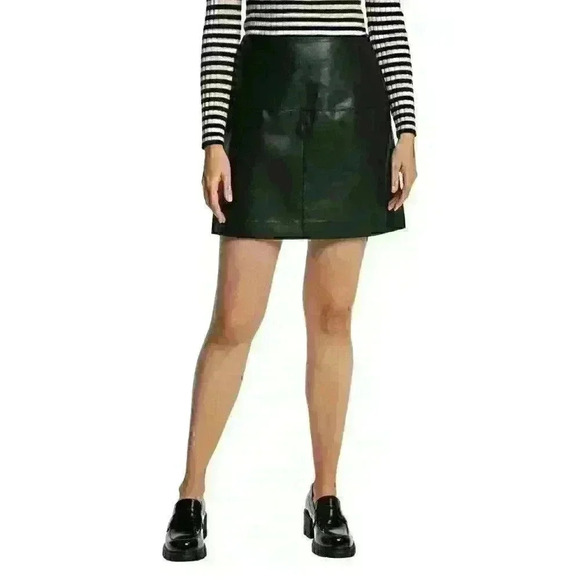 NEW! Ted Baker Women's 0 Verium PU Leather Suede Mini Skirt NWT $225 - Picture 2 of 4